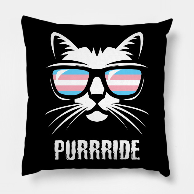 Transgender Pride Flag Cat Purrride