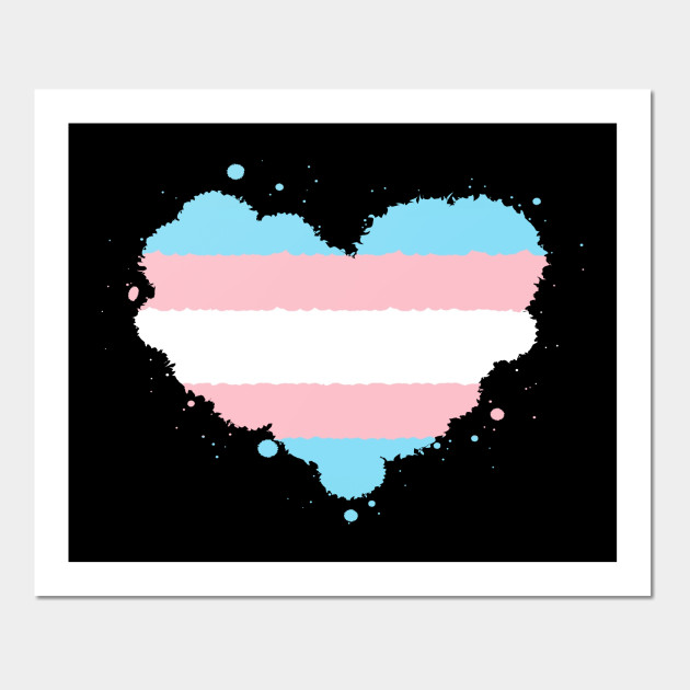 Transgender Pride Heart Flag Awareness