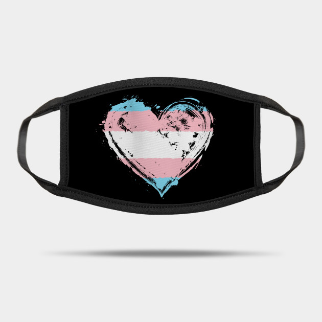 Transgender Pride Heart Flag Trans Awareness Rights
