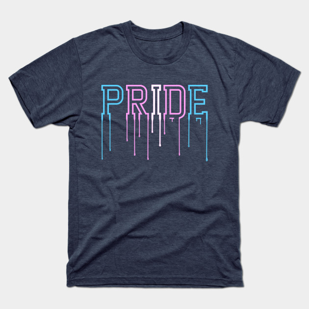 Pride - Transgender Pride Flag paint drip design