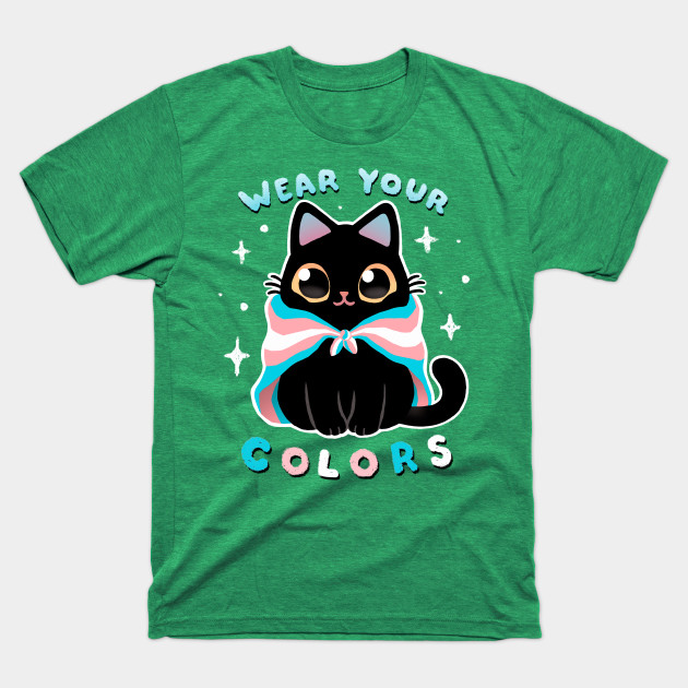 Trans LGBT Pride Cat - Kawaii Rainbow Kitty - Wear your colors