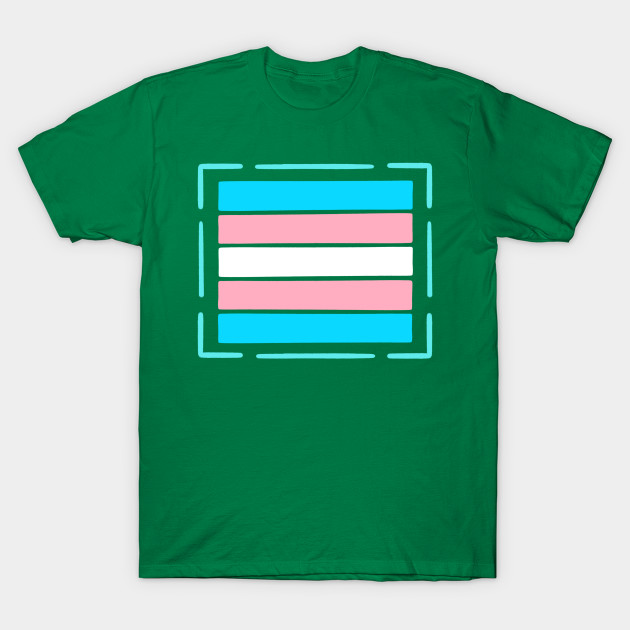 Outlined Trans flag - wtframe comics