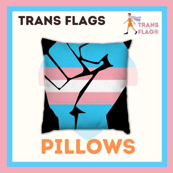 Trans Flags Pillows - Trans Flag Merch