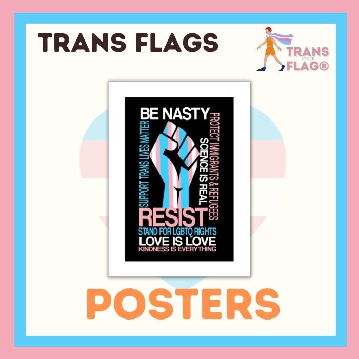 Trans Flags Posters - Trans Flag Merch