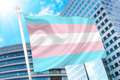 Transgender Pride Flag - Trans Flag PN0112 3x5 ft (90x150cm) / 2 grommets left side Official PAN FLAG Merch